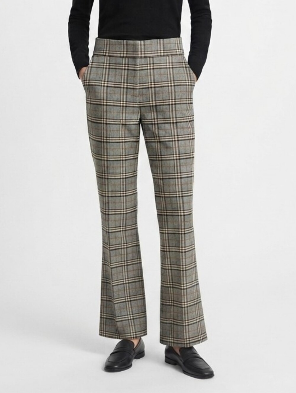 JULES & LEOPOLD Plaid Pull On Bootcut Pants Size XS